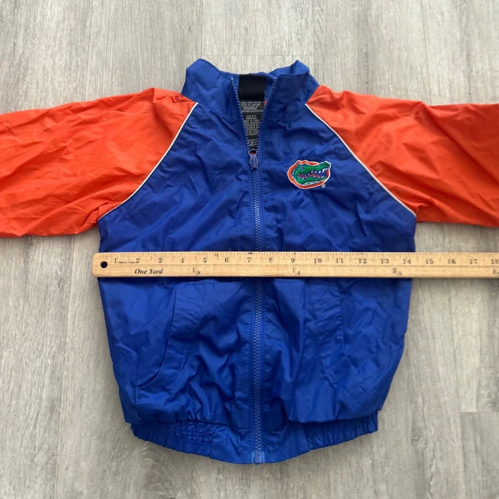 Starter Florida Gators Kids Windbreaker Jacket Blue Orange Full Zip Size 5/6